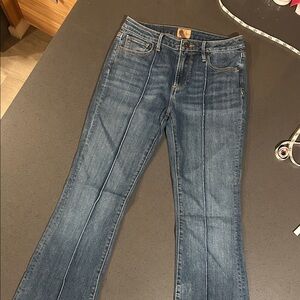 DRIFTWOOD Vintage Blue Flare Jeans with Front Crease